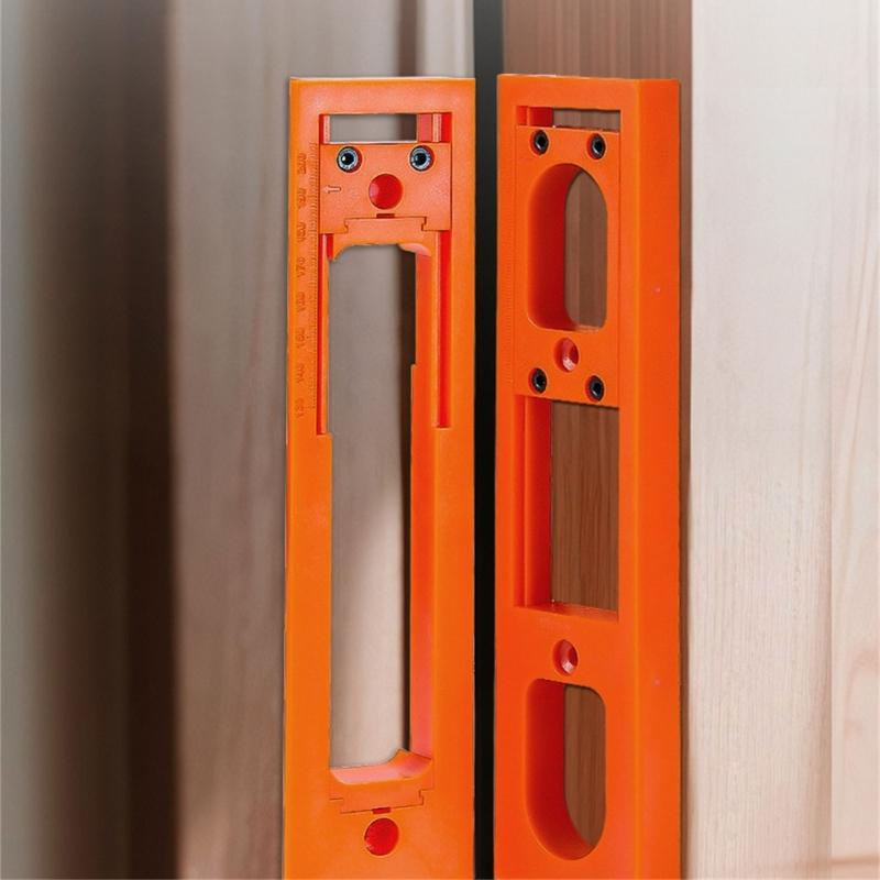 User Friendly Door Hinges Jig Set Portable Zinc Alloy Construction Convenient Accessory for Easy Installations Designs