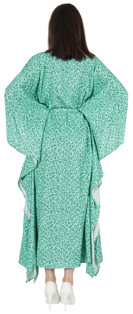 Moomaya Printed Sleep Loungewear For Women Kimono Sleeves Kaftan Resort Dress  Maternity