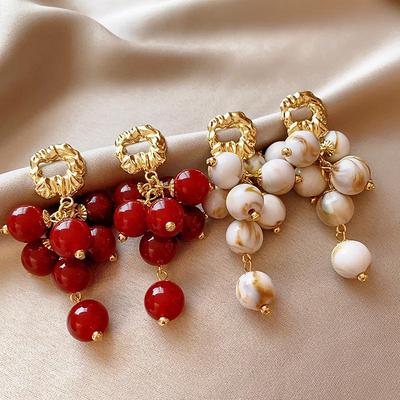2024 Trendy High-End Resin Tassel Drop Earrings for Women - Unique, Lightweight, Exaggerated Design