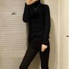 Spring Women's See-Through Wool Turtleneck Sweater - Lightweight, Close-Fitting Base Layer