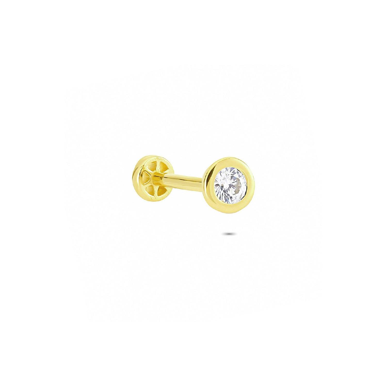 

Gold Solitaire Tragus Piercing жовтий