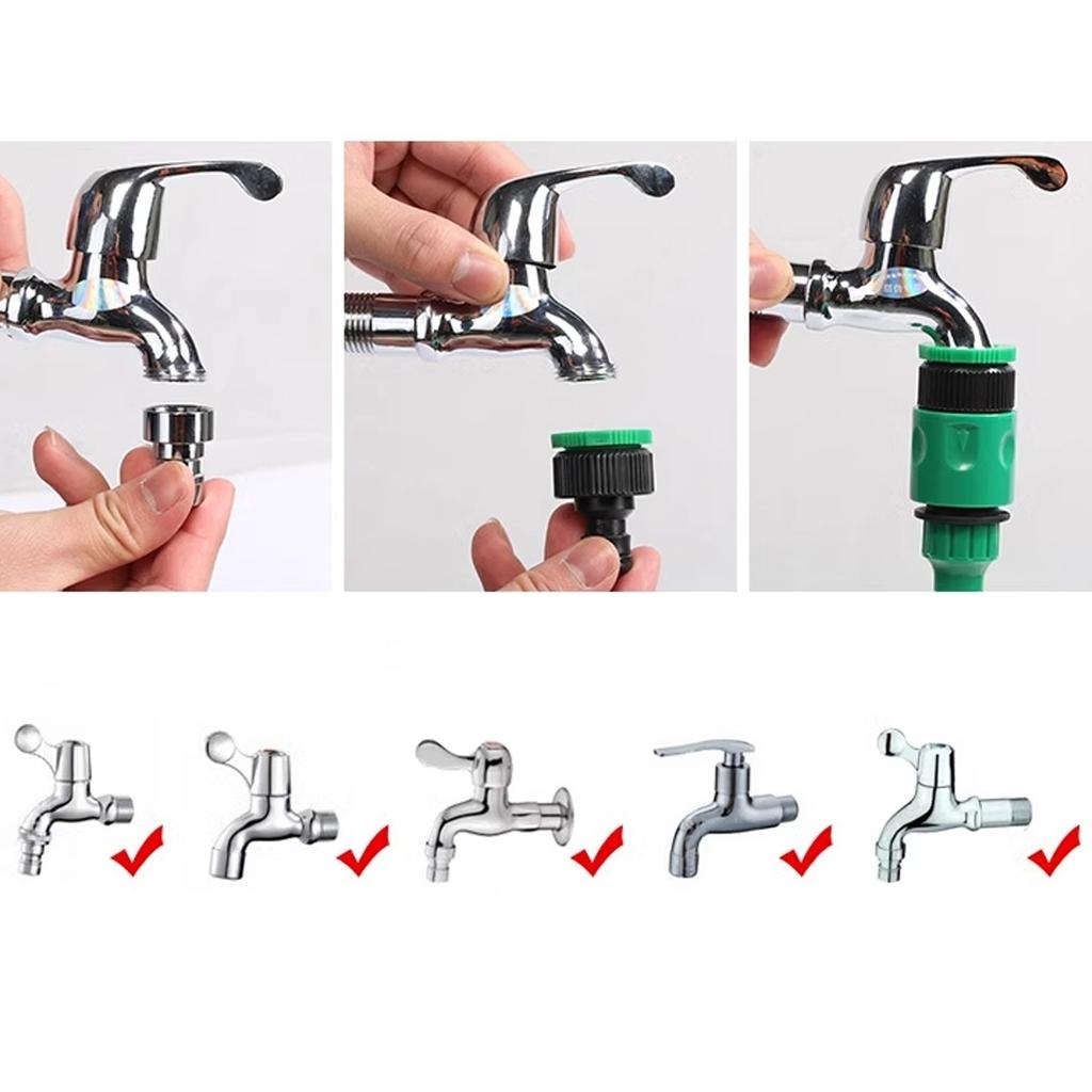Water Pipe Quick Connector 4/7mm 8/11mm Hose Car Washing Joint 16-20mm Pipe Universal Tap Adapter Garden Irrigation Pipe Fitting