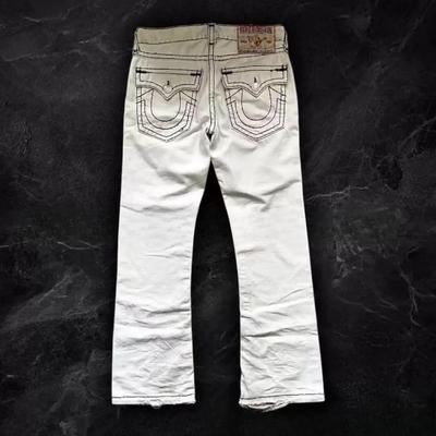 Vintage White Jeans Y2K Clothes Men Women Harajuku Hip Hop Pocket Retro Jeans Fashion Low Waist Trousers