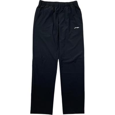 Li Ning Mens Fitness Series Solid Color Comfortable Breathable Sports Long Pants Men Bottoms Black AYKSA05-1