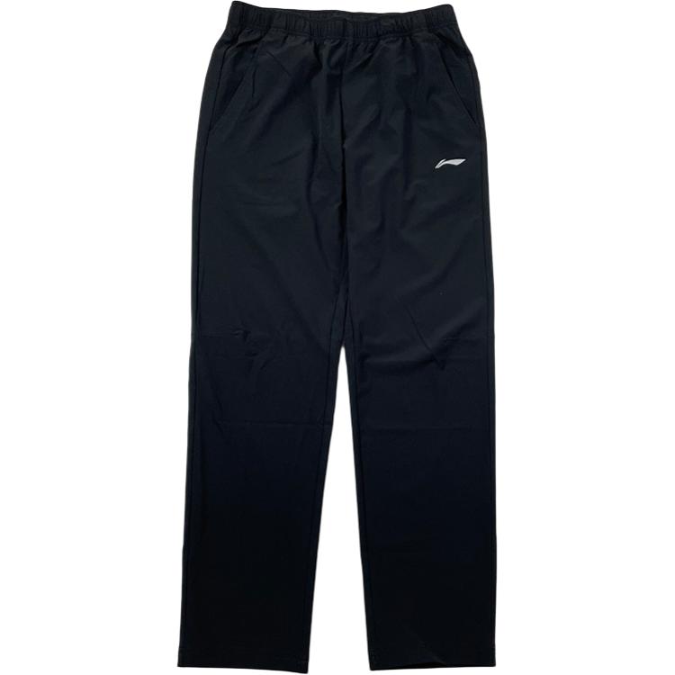 Li Ning Мужские фитнес-серия Однотонные удобные дышащие спортивные длинные брюки Мужские брюки Черный AYKSA05-1 4XL