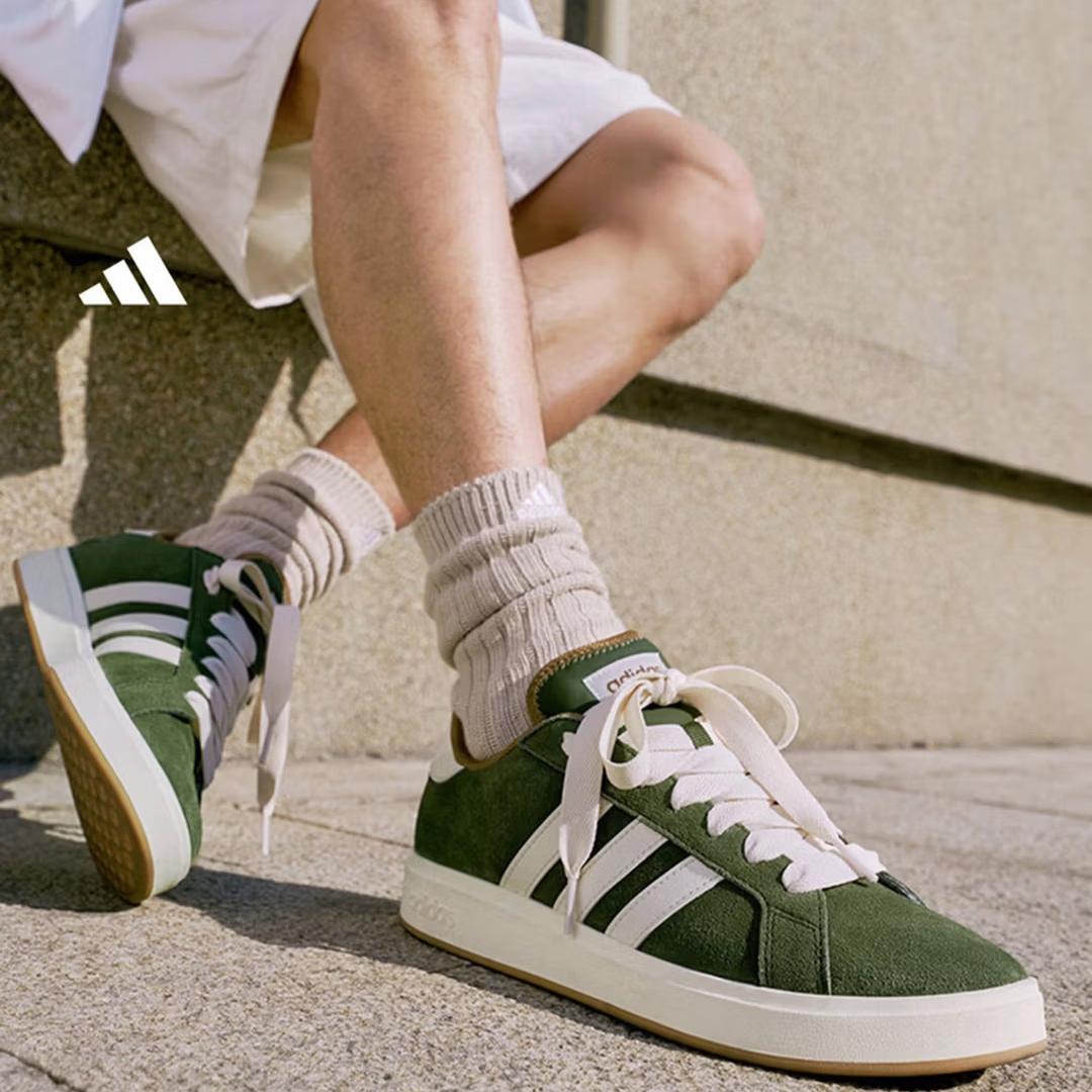Adidas  Bread Shoes  GRAND COURT BASE 00s Casual Low-top Sneakers Adidas 41 KK1407 35.5 зелёный