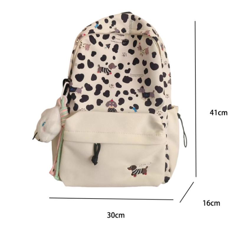 Schoolbag wholesale fashion new female college style cute print color matching backpack small middle school college student schoolbag women's backpack