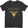 T-shirt in Cotone di Qualità Unisex Bon Jovi Music per Uomo Donna Nera