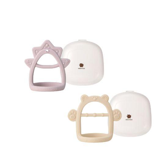 Greenfinger Bebe Grow Star Wrist Teether (3-12 Months) - 1+1 Value Pack Purple+Beige