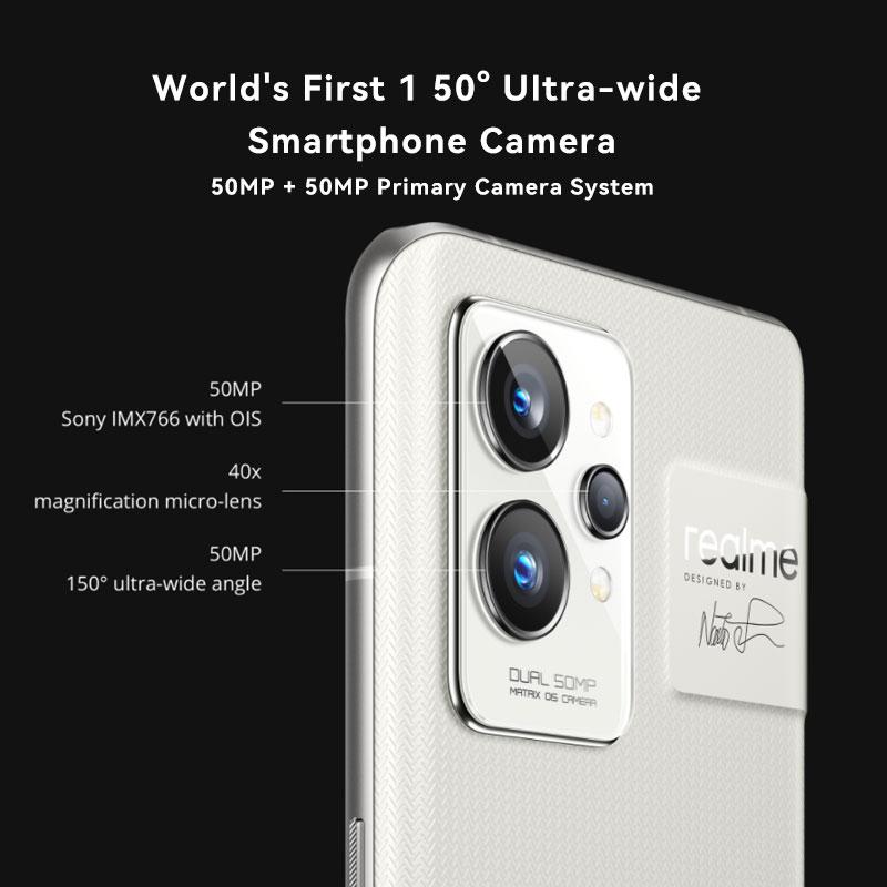 Cover Per Realme GT2 PRO, Custodia Ultrasottile Trasparente Con Doppio Strato PC+TPU, Antiurto, Bianca