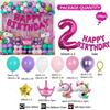 New Unicorn Themed Balloon Party Set Birthday Party Baby Shower Arrangement Aluminum Film Column Digital Latex Balloon Arrangeme