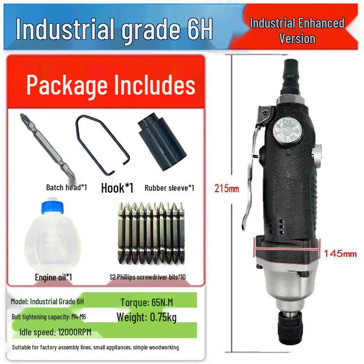 High-Power Industrial Grade Pneumatic Air Screwdriver for Woodworking