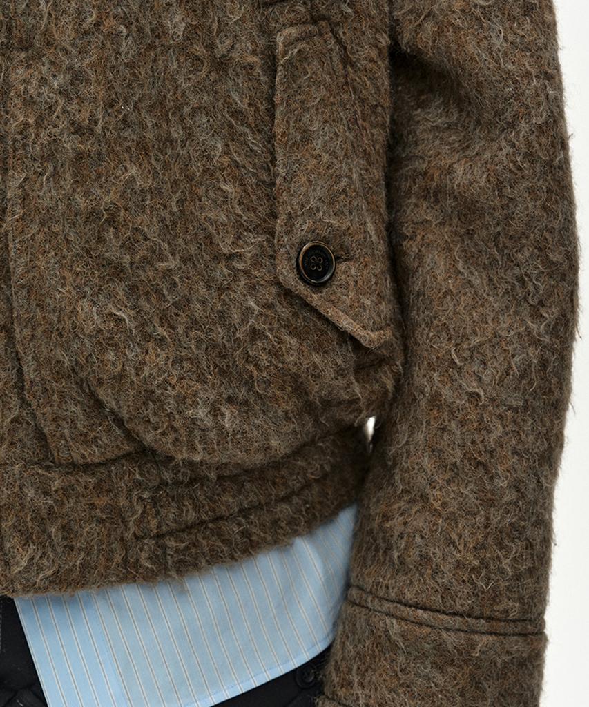 ADSB ANDERSSON BELL Linus Harrington Wool Jacket (Brown/Grey)