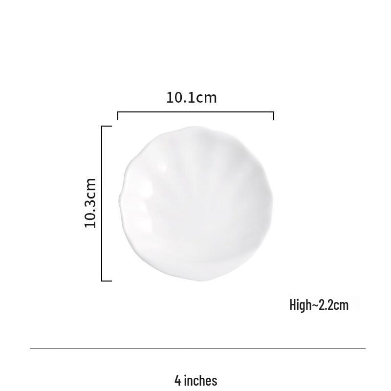 Minimalist Pure White Ceramic Shell Plate