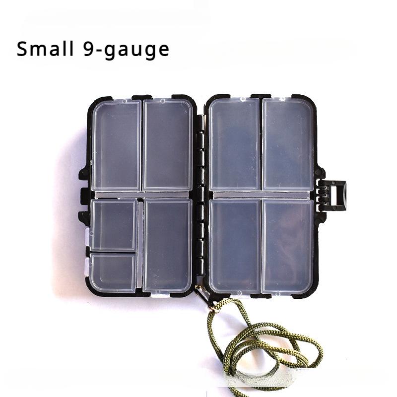 Černá krabička na příslušenství Organizér na rybářské háky Krabička na příslušenství