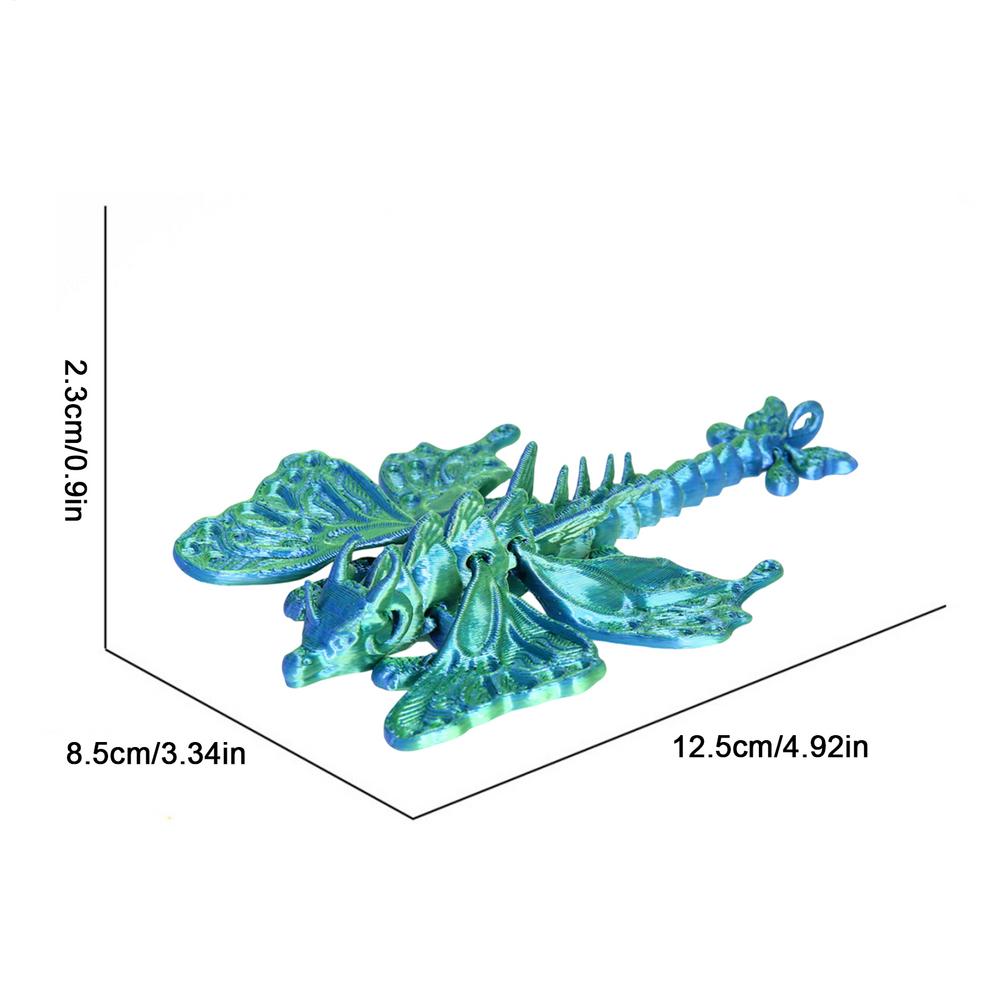3D Printed Articulated Toy Butterfly Flying Dragon With Movable Joints Colorful 3D Printed Toy Adults Fidget Toys For Bedside