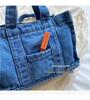 Retro Street Trend Canvas Crossbody Bag - Large Capacity Denim Shoulder Bag for College Students and Shopping