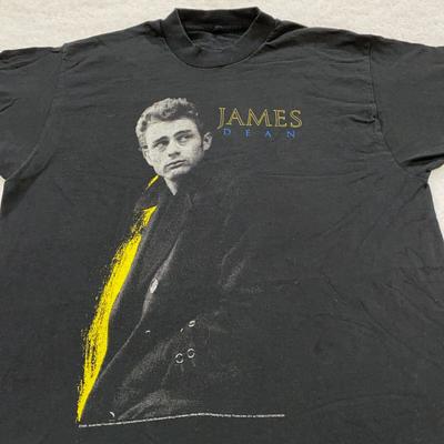 T-Shirt vintage anni '80 JAMES DEAN MEDIA/GRANDE punto singolo anni '90