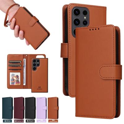 2 In 1 Detachable Wallet Case for Galaxy S23 S24 S22 Ultra S21 FE A14 A24 A34 A54 A13 A33 A53 A12 A32 A52 Shockproof Magnetic Clasp Flip Leather Case