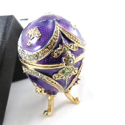 [J3297] - Purple 'Egg of the Tsars' Jewelry Box