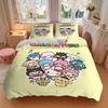 3pcs Sanrio Characters Gathering Pattern Bedding Set, 1* Cover + 2*Pillowcases, Printed Bedding Set, Soft and Comfortable.S085
