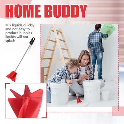 1Pc Mud Grouting Mortar Tool Hexagon Shaft Plaster Paint Mixer Mixing Paddle Rod Electric Drill Construction Agitator