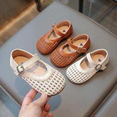 Baby Mädchen Gewebte Sandalen Sommer Kinder Prinzessin Schuhe Kinder Barfuß Strandsandalen Weiche Sohle Rutschfest Leichtgewichtige Säuglingsschuhe
