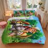 Animals Farm Printed 3pcs Bedding Set Soft Microfiber 1 Duvet Cover And 2 Pillowcases Home Bedroom Decor Xmas Gift K1804