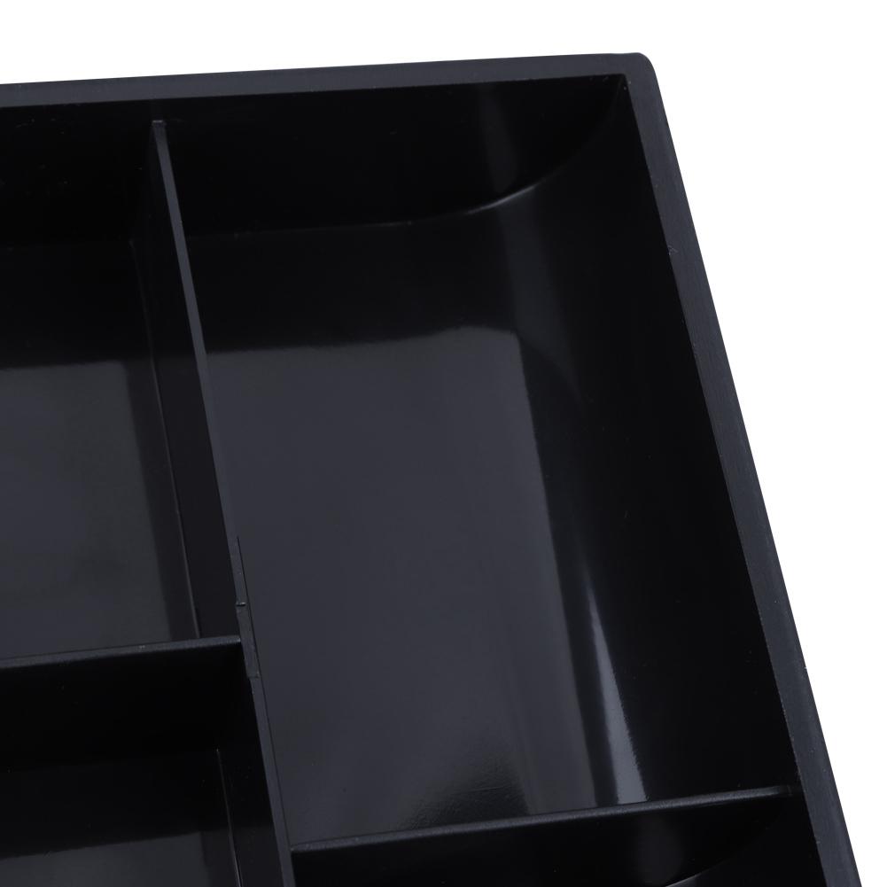 Four Compartment Cash Drawer Register Insert Tray Replacement 4 Bills 3 Coins Money Storage Box (Black) plastic