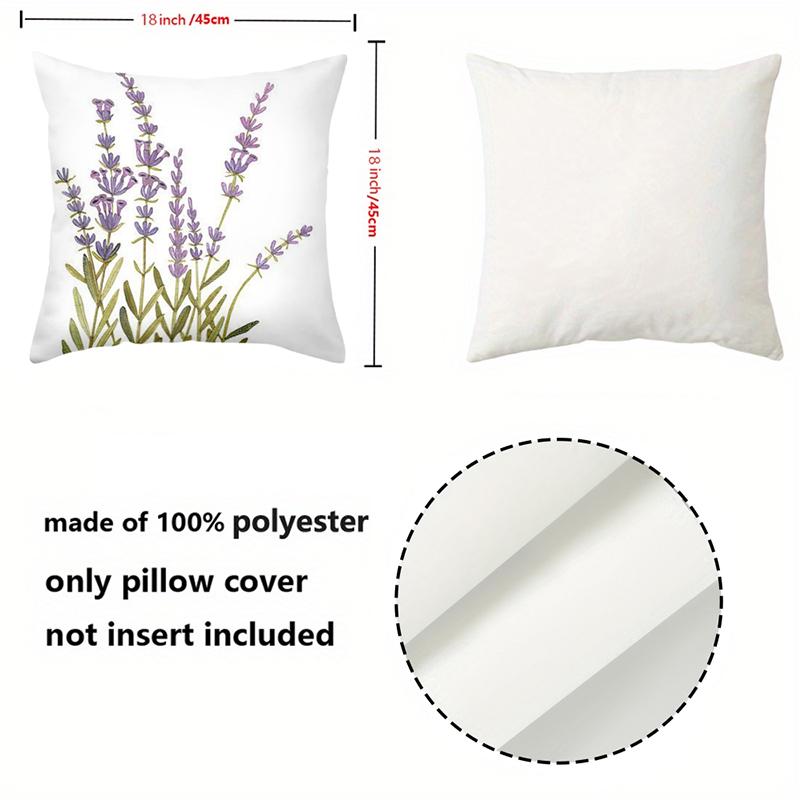 Lavender Patterned Cushions Decorative for Home Polyester pillowcase, sofa decorative cushion cov Headboard Pillow