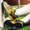 Vysoce kvalitní zlaté dětské fotbalové boty nízké na suchý zip futsalové boty pro děti lehké protiskluzové fotbalové tréninkové boty chlapec