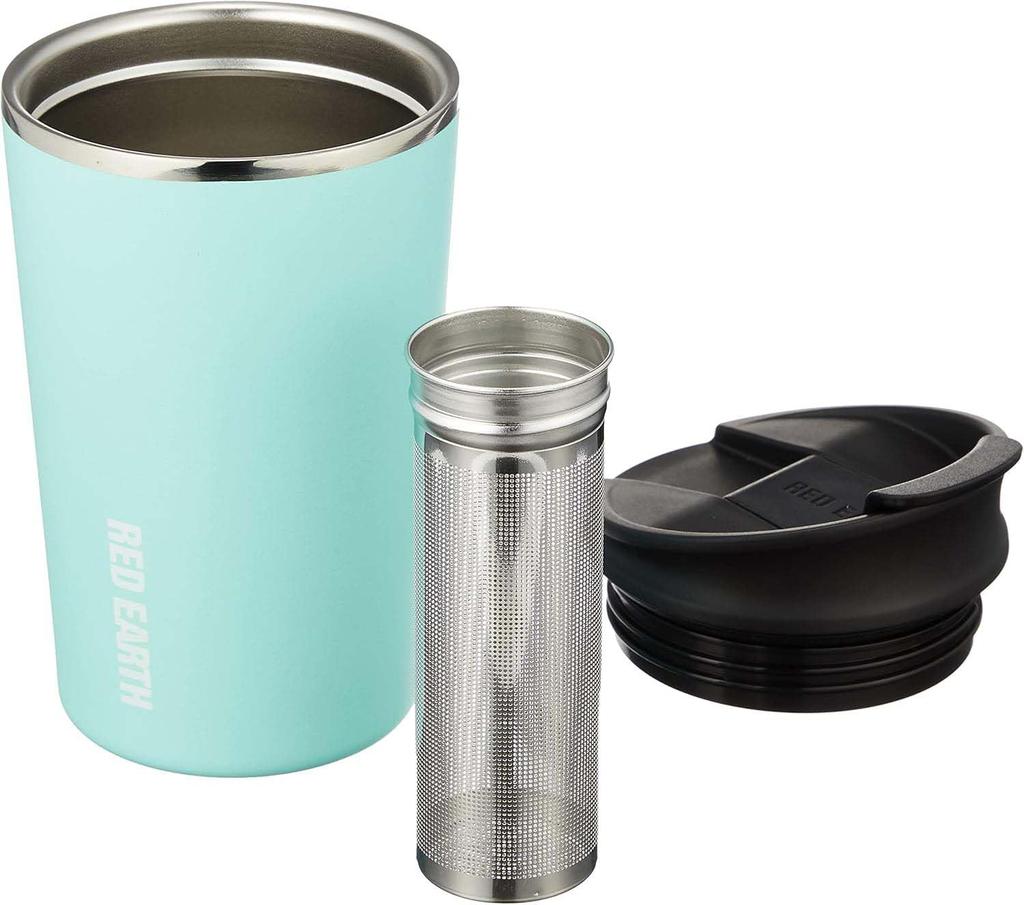 Onishi Ken Seihan RED EARTH Stainless Steel Short Tumbler, Mint Green, Size Approx. 8.2 H15.5, REA-2802