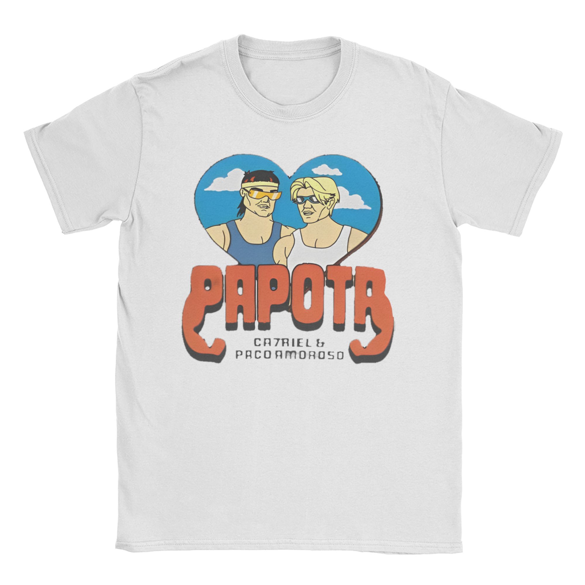 

CA7RIEL & Paco Amoroso Papota Tour T Shirts for Men 100% Cotton Vintage T-Shirts O Neck Tees Short Sleeve Clothing Plus Size 5XL різнокольоровий