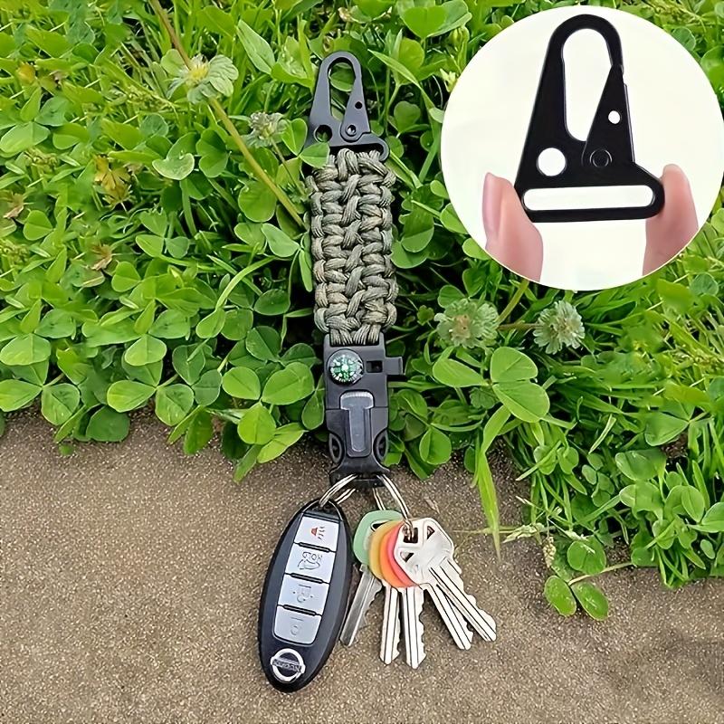 5pcs Zinc Alloy D-Ring Deck Tool - Pressure Buckle Multifunctional Key Holder Clip Key Ring Frame Quick Hanging Hook