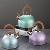 Stainless Steel Stove Water Kettle Flat Bottom Teapot Star Point Whistle Kettle  Induction Cooker