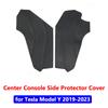 For Tesla Model Y HW4.0 2024 Center Console Side Wall Anti-kick Protector Cover TPE Rest Pedal Side Guard Pad ModelY Accessories