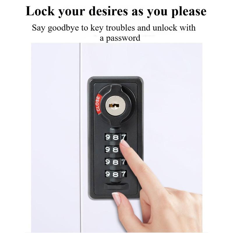 Automatic Reset Four-wheel Mechanical Drawer Combination Lock, Shoe Cabinet Door Lock, Storage Locker Lock