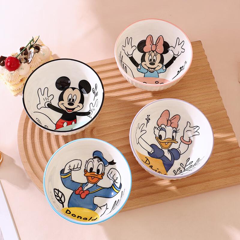 Mickey Mouse Ceramic Rice Bowl Set 4.5 inch
