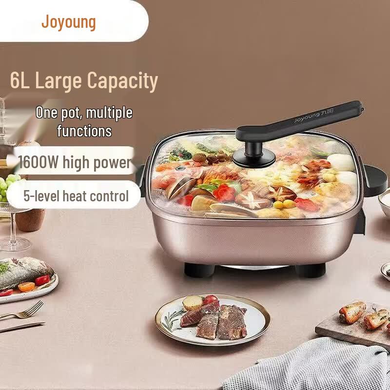 Joyoung 6L 1600W Multi-Functional Electric Hot Pot CN plug (adapter included)