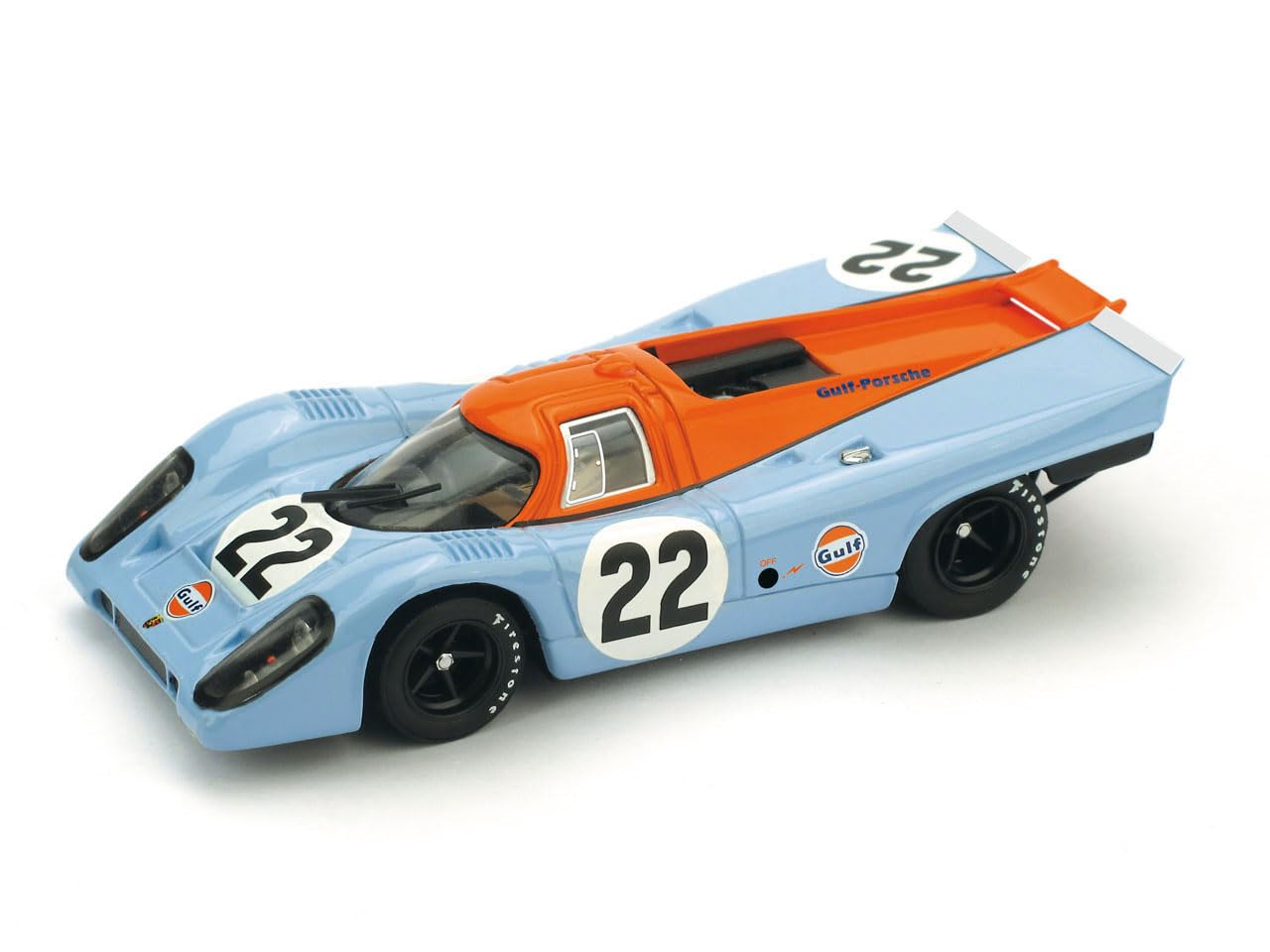 

Brumm 1/43 Porsche 917K Le Mans 24H 1970 #22 GULF HAILWOOD - HOBBS BRUMM LE MANS Miniature Car синий