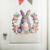Easter Wreath, Colored Eggs, Rabbit, Outdoor Balcony, Glass Window, Window Sticker, Beautification Sticker