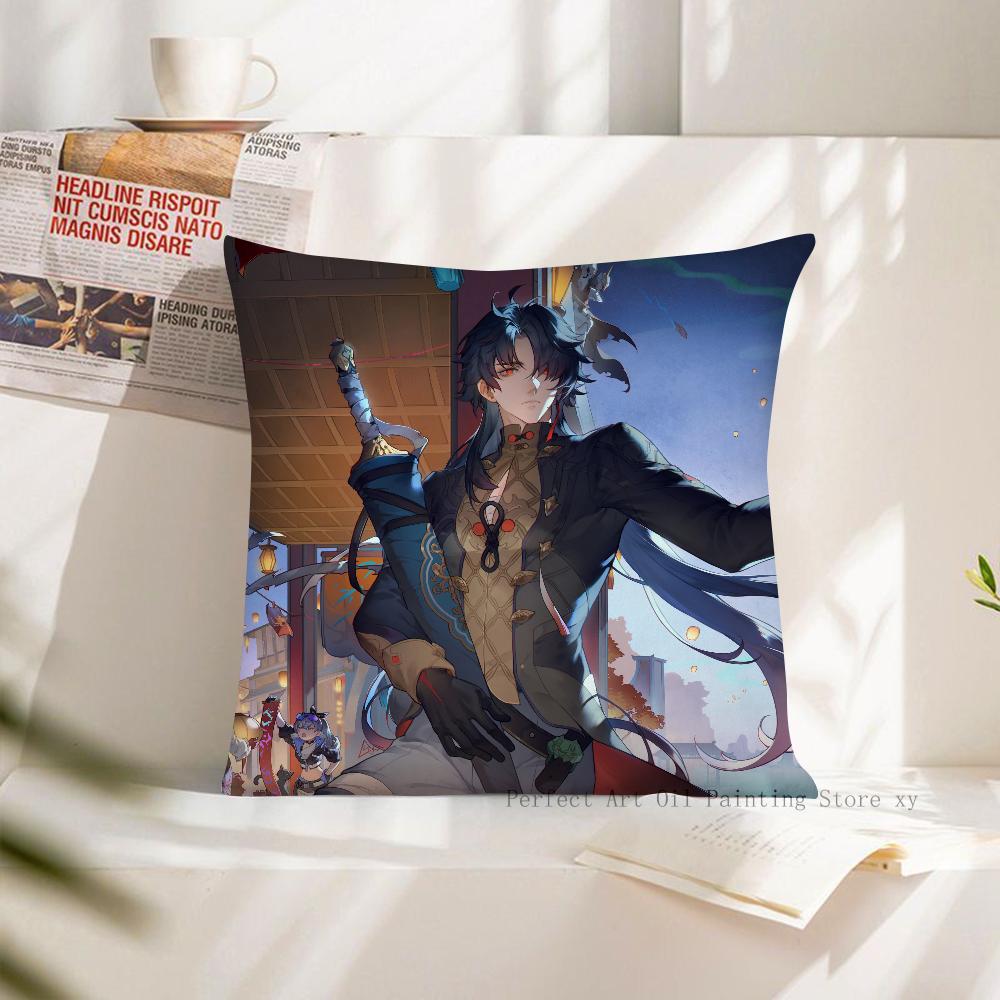 Anime Game Honkai Star Rail Blade Pillow Case Fashion Square Pillowcase Bedroom Sofa Room Ins Decoration Leisure Cushion Cover