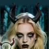 Čertí ovčí rohy Pokrývka hlavy Hraní rolí Dívka Chlapec Gotická Hovězí rohy Antilopa Čelenka Halloween Party Kostým Dekorativní pokrývka hlavy