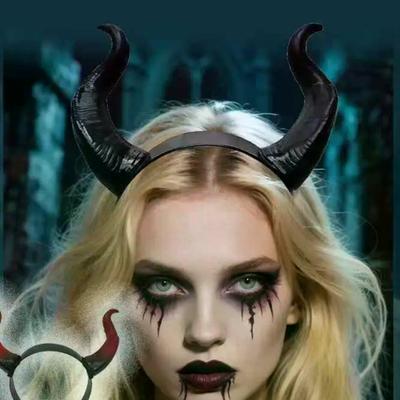Čertí ovčí rohy Pokrývka hlavy Hraní rolí Dívka Chlapec Gotická Hovězí rohy Antilopa Čelenka Halloween Party Kostým Dekorativní pokrývka hlavy