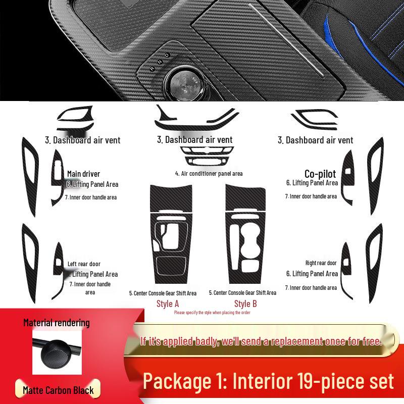 Buick Regal 2017-2021 Interior Anti-Kick Pads & Gear Decoration Stickers