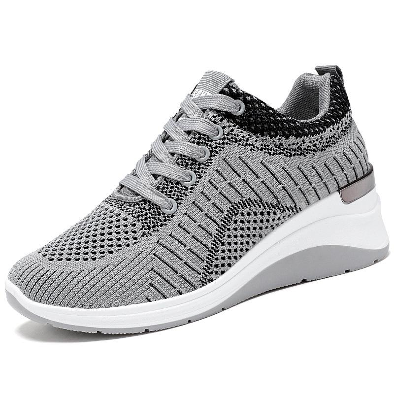 Summer 2025 Women's Breathable Thick Sole Sneakers with Inner Heightening