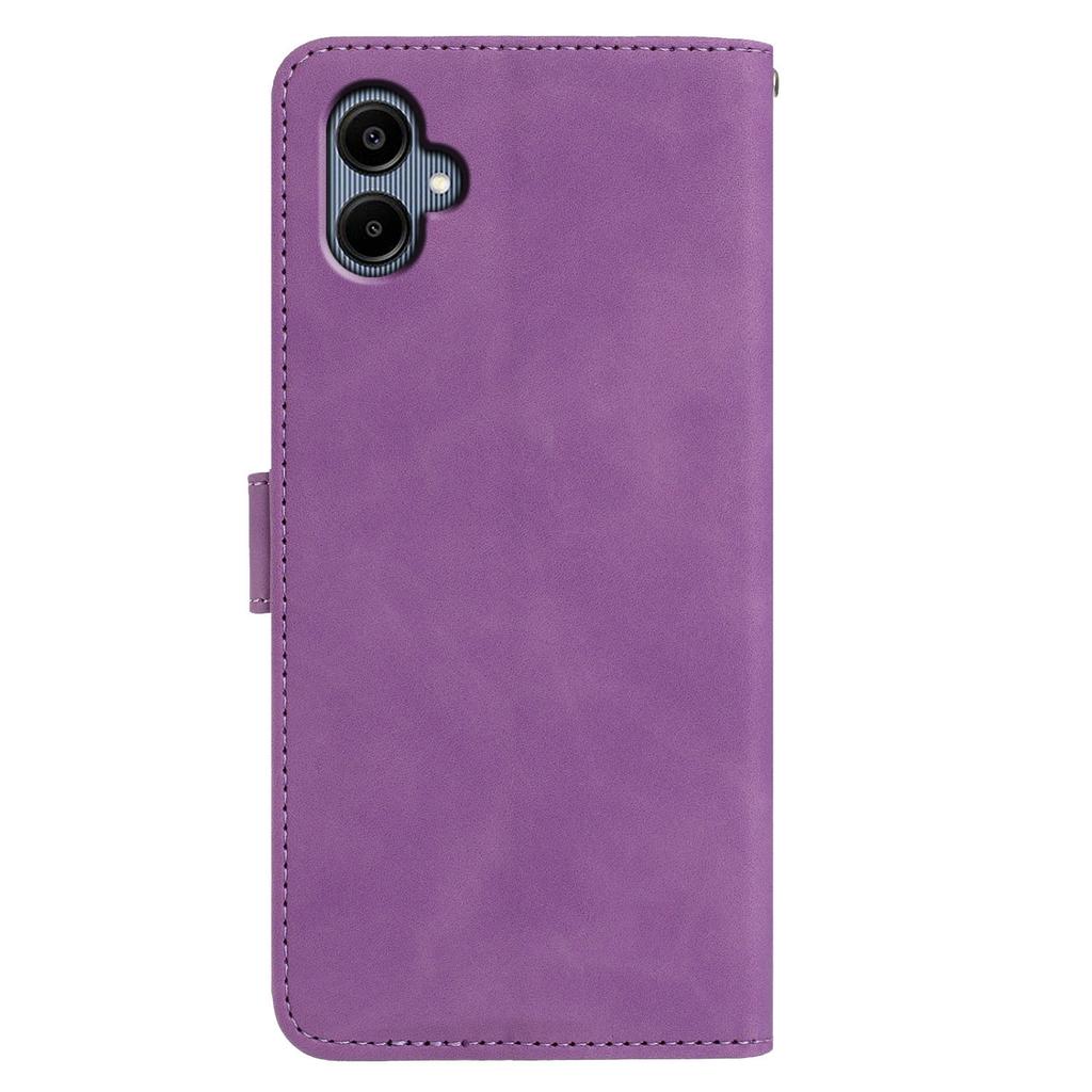 For Samsung Galaxy A06 4G Case Butterfly Flower Imprinted PU Leather Wallet Stand Phone Cover