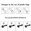 3pcs Cock Ring Silicone Delay Ejaculation Adult Toys for Men Penis Ring Enlargement Delay Chastity Device Sex Toys Sex Shop