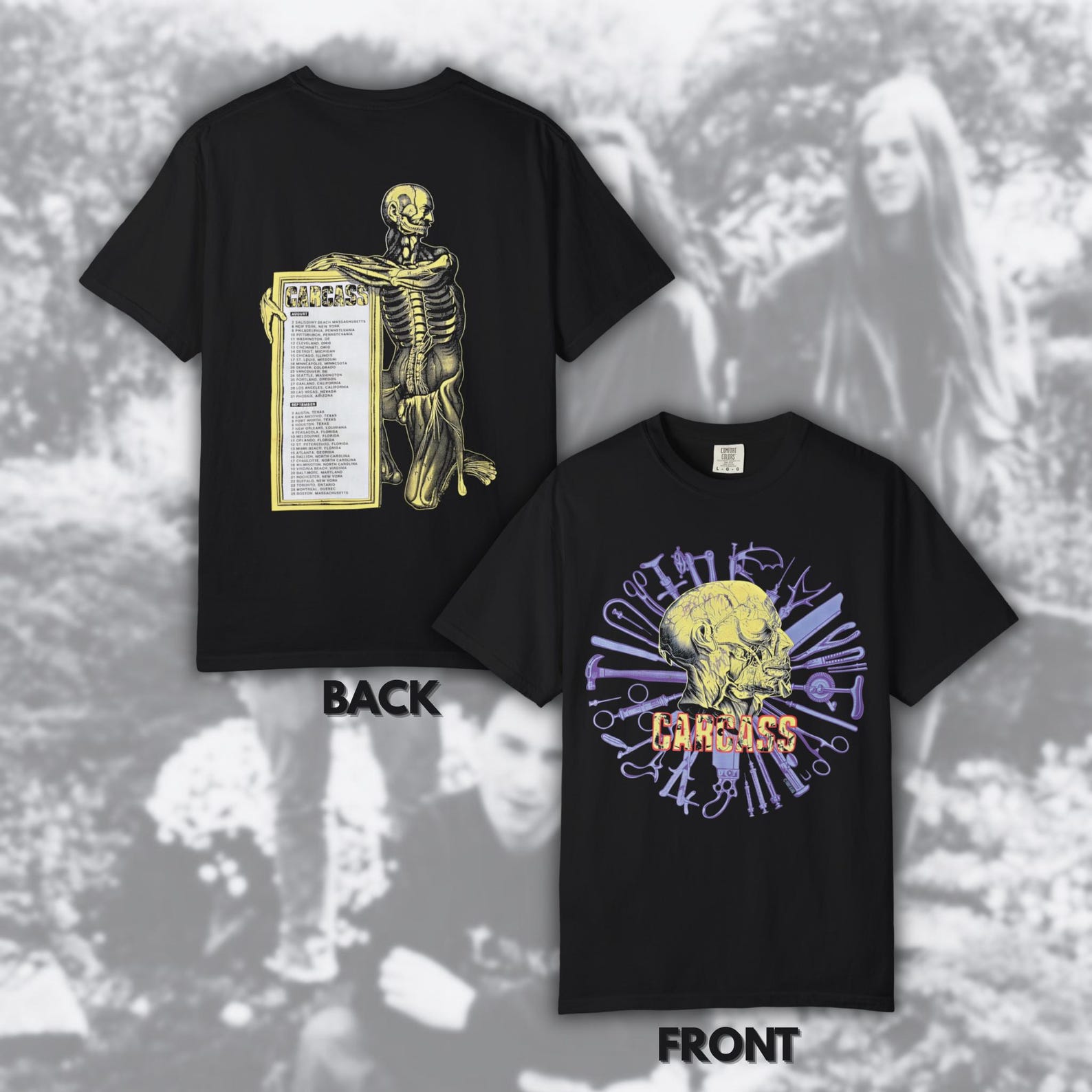 Carcass - 1991 US Tour | Size- S, M, L, XL, 2-4 XL S