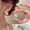 French Retro Zircon Pearl Stud Earrings - Elegant, Versatile Light Luxury Design for Women